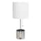 Simple Designs 18.5" Hammered Metal Container Base Table Lamp with USB Charging Port